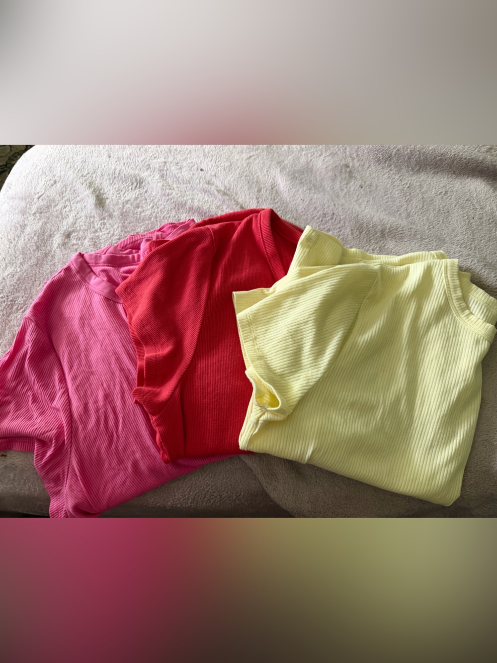 American Eagle Set of 3 Ribbed short Sleeve tops